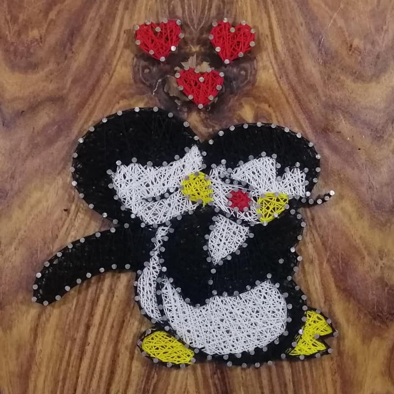 String Art couple Penguins