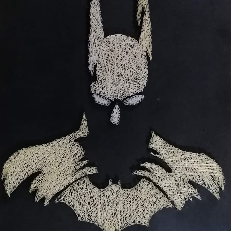 String Art Batman Vector