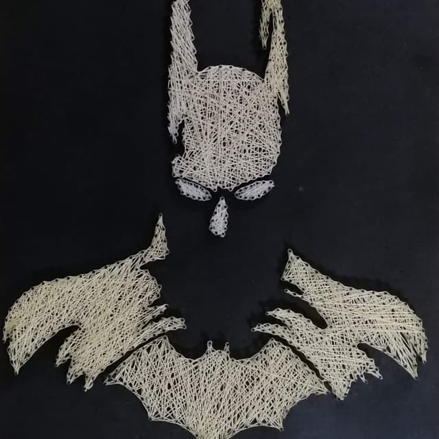 String Art Batman Vector