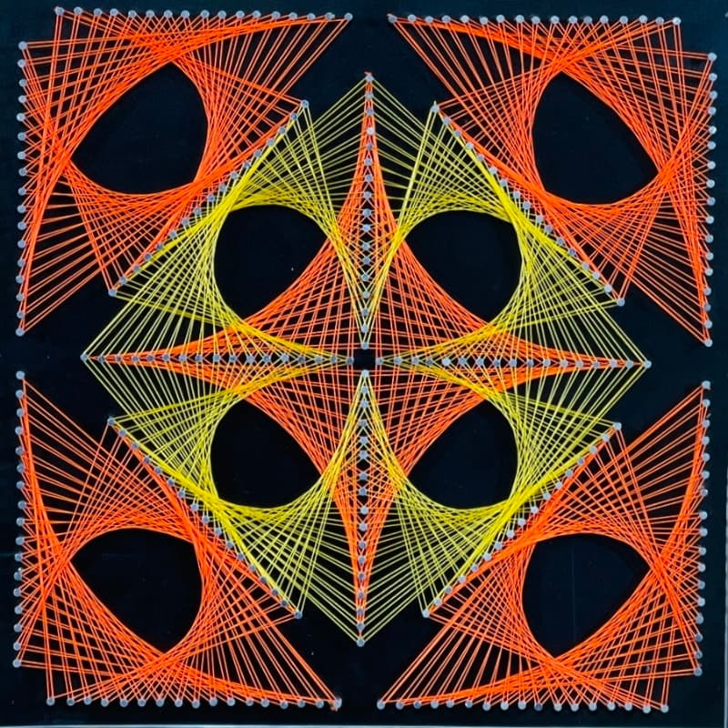 String Art Neon Mandala