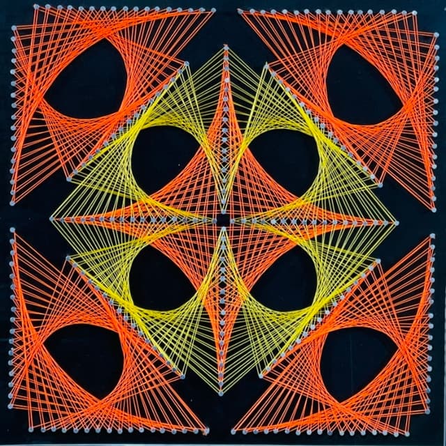 String Art Neon Mandala