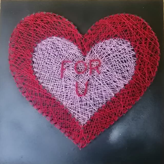 String Art Valentine heart