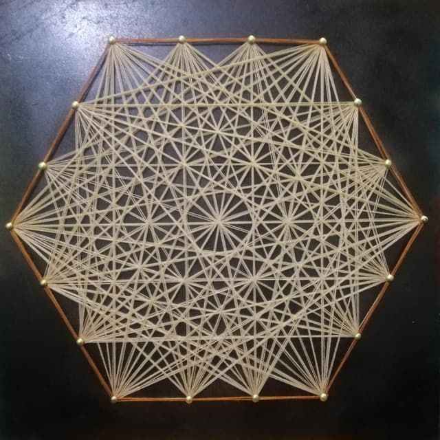 String Art Mandala Hexagon