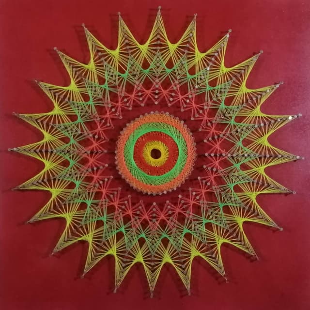 String Art Mandala Star