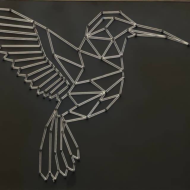 String Art One Liner Hummingbird