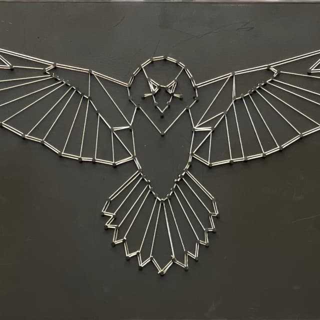 String Art Sparrow one line