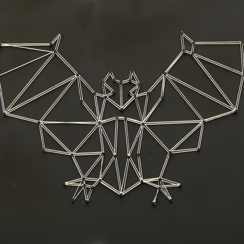 String Art One Liner Bat