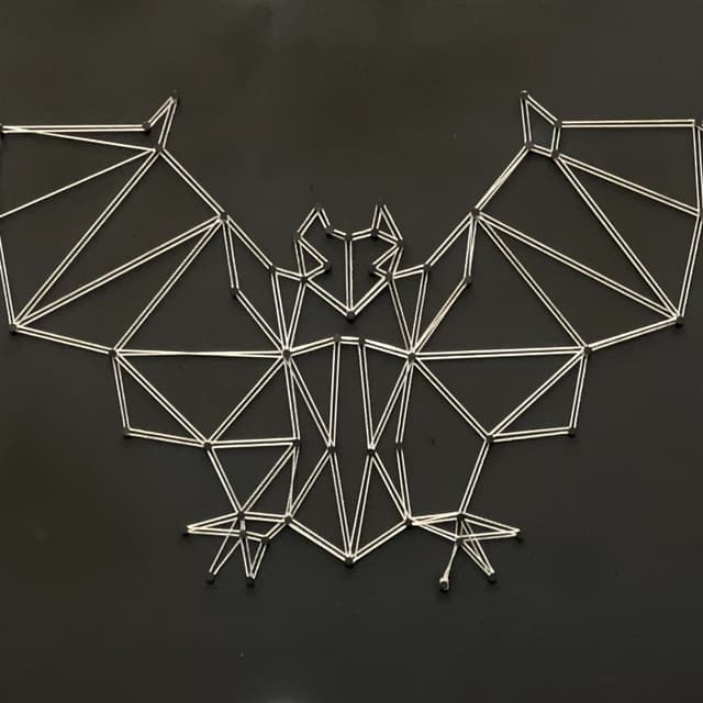 String Art One Liner Bat