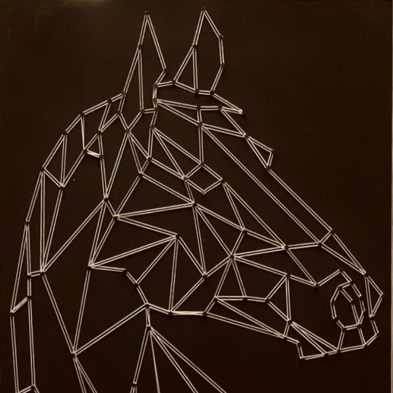 String Art One Liner Horse