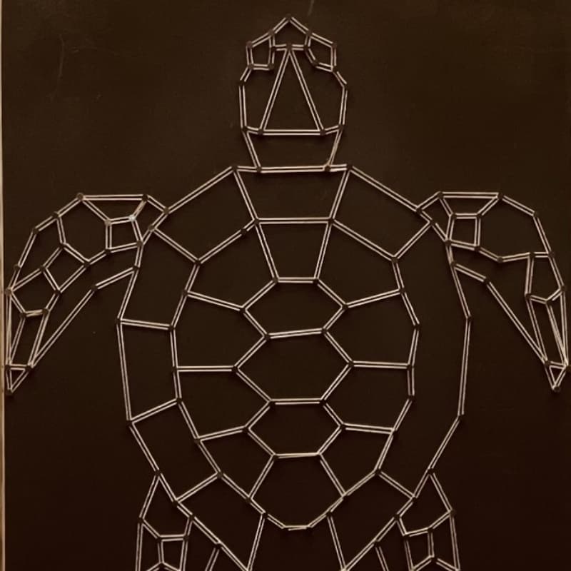 String Art One liner Turtle