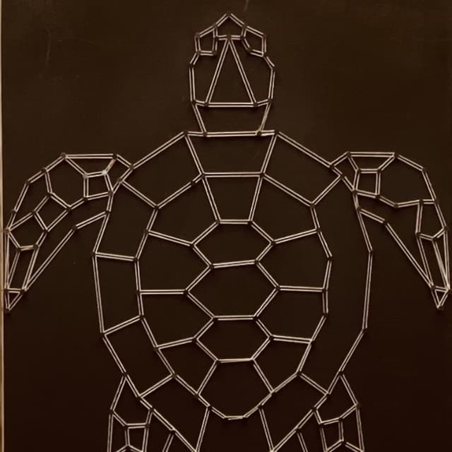 String Art One liner Turtle